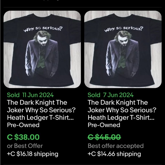 The Dark Knight The Joker T-Shirt / Why So Serious? / Large / 2016 / Batman - Picture 8 of 9